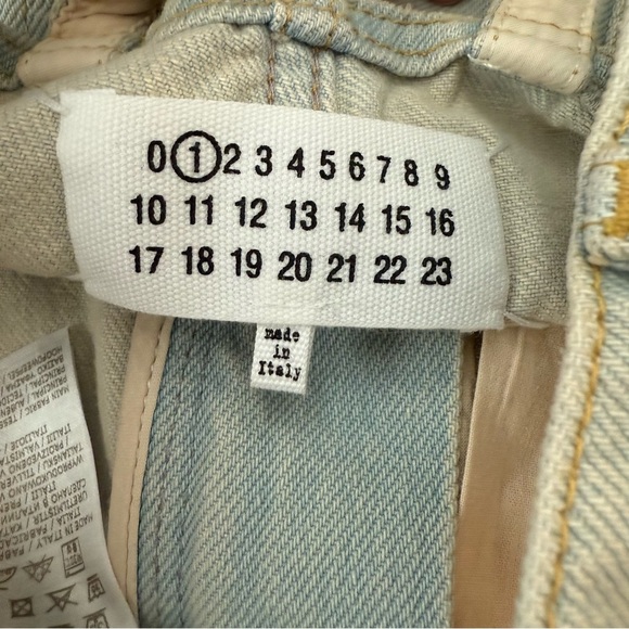 Maison Margiela Jeans Cut Out Light Blue Women's Wide-Leg Jeans Designer size 2 - Picture 8 of 11